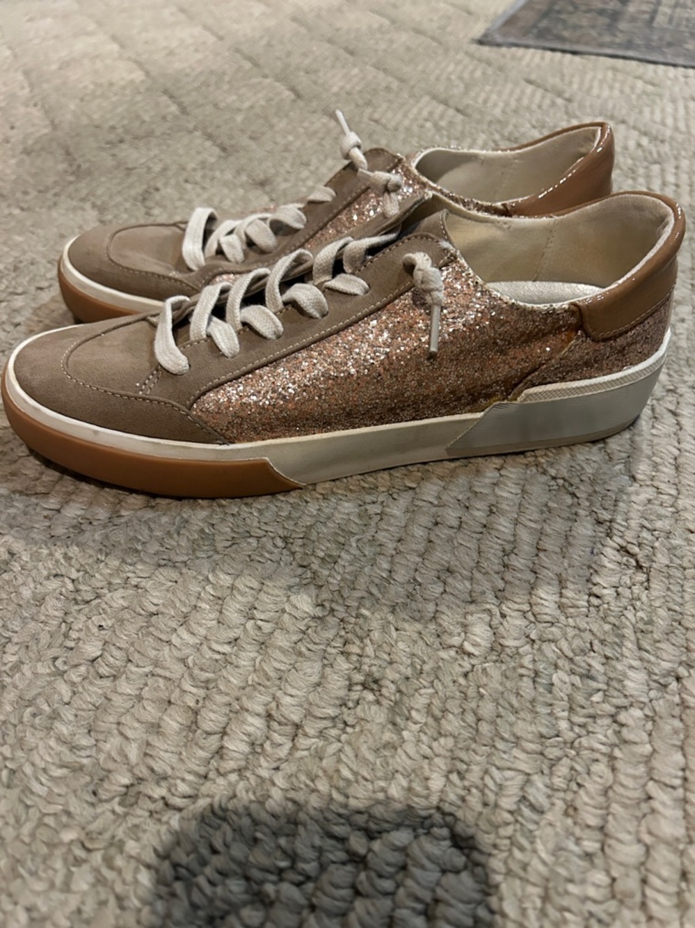 Dolce Vita Women’s Glitter Casual Sneakers - Rose Gold